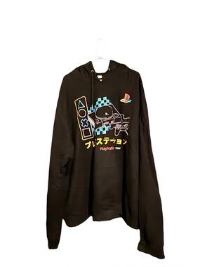 Light weight Hoodie with neon graphic print NWOT